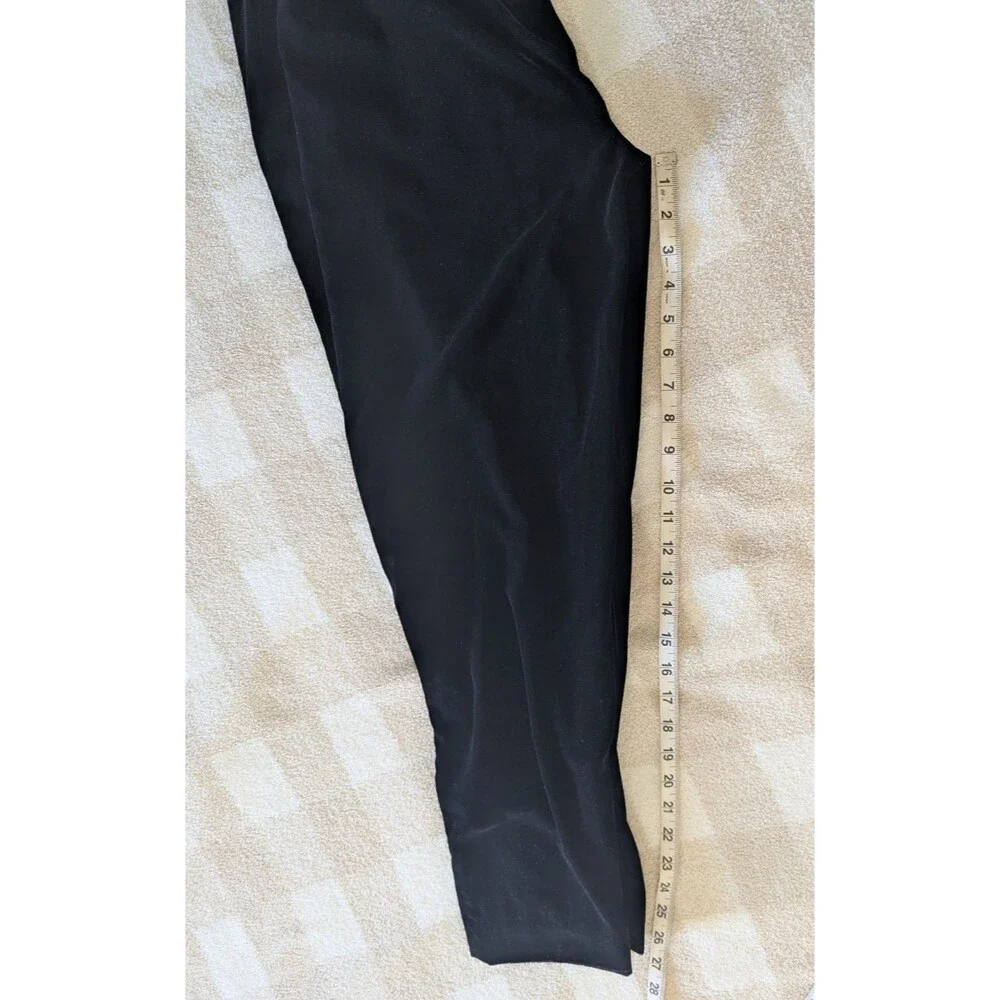 J.Crew Jamie Pant Black Velvet Pull-On Pants Women's Size 4 Elastic Waist Pocket